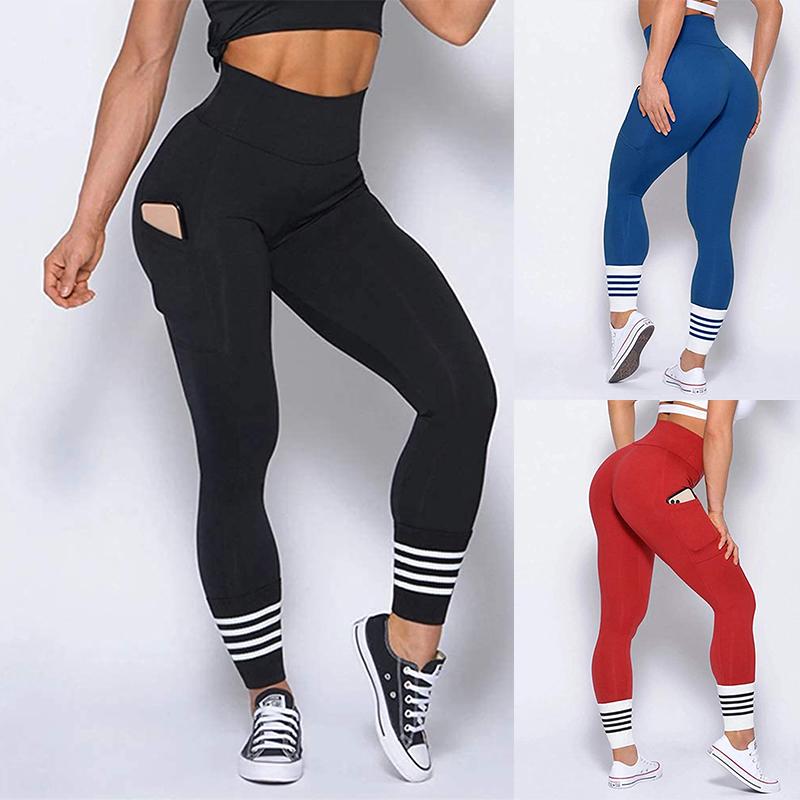 

Женщины Высокая талия Контроль живота Бег Йога Леггинсы Подъем ягодицы Активные колготки Растяжки Брюки