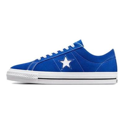 One Star Pro Bequeme Vielseitige Rutschfeste Langlebige Low-Top Skateschuhe Unisex Sneaker Blau Weiß A07898C