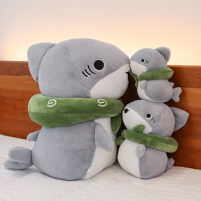 Cute Outing Shark Plush Toy Children Shark Pillow Doll Girls Dormitory Ornament Birthday Gift Doll