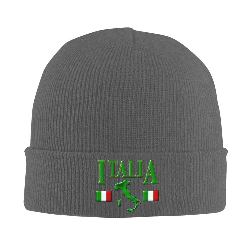 Italia Warm Knitted Cap Fashion Bonnet Hat Autumn Winter Outdoor Beanies Hats for Men Women Adult