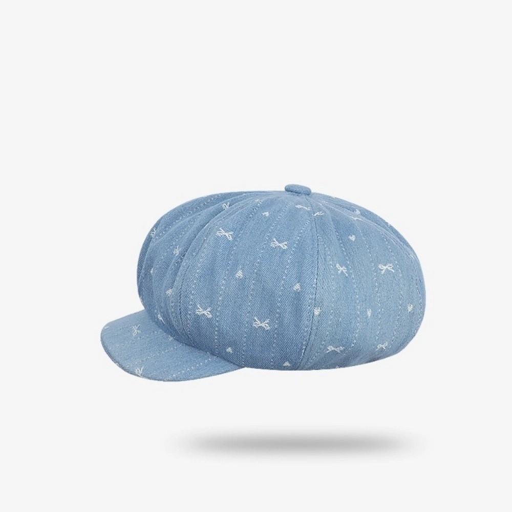 Japanese Octagonal Cap Cloud Newsboy Cap Fashion Retro Bow Beret  Streetwear