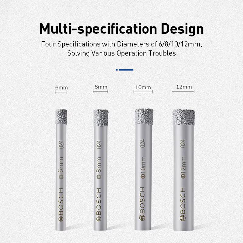 Bosch Professional Series Brazed Diamond Tile Dry Drill Bit with Cooling Wax Ceramic drill bits