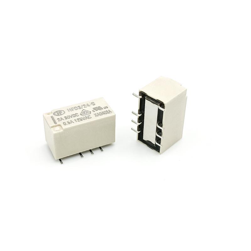 Hongfa HFD3 Surface Mount Signal Relay, 2 Sets Changeover, 2A Load, Tape & Reel