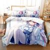 3D Print Anime Kawaii Girls Minato Aqua Bedding Set Single Twin Full Queen King Size Bed Set Adult Kid Bedroom Duvet cover Sets