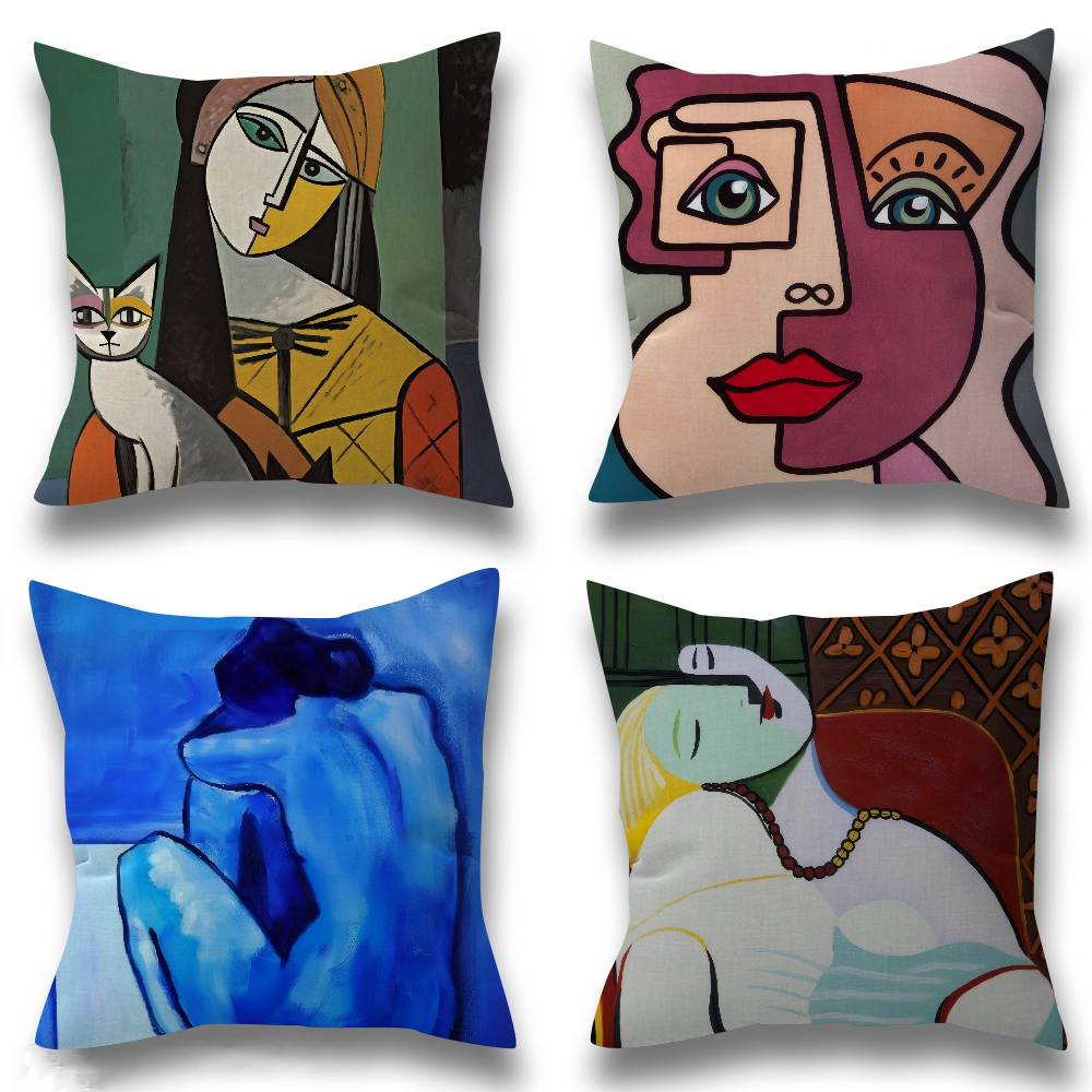 Panika Chen Unisex Painting Art Picasso Cushion Cushion Cover Pillowcase Upholstery Sofa Throw Pillow Home Decor Pillowcas