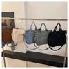 Canvas Tote Bag For Women With Inner Zip Pockets And Adjustable Strap For Casual Travel