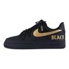 Nike Air Force 1 PU Abrasion Resistant Balance Low top Skateboard Shoes Unisex Black Gold CW2288-001(Team55-)