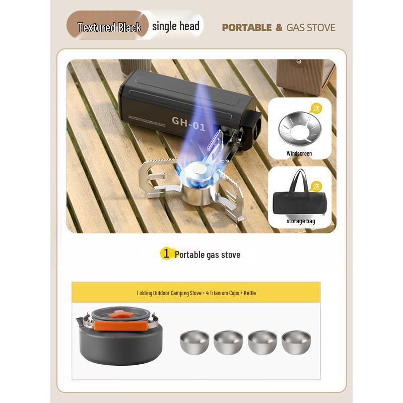 Portable Folding Camping Stove for Tea, BBQ, & Cooking