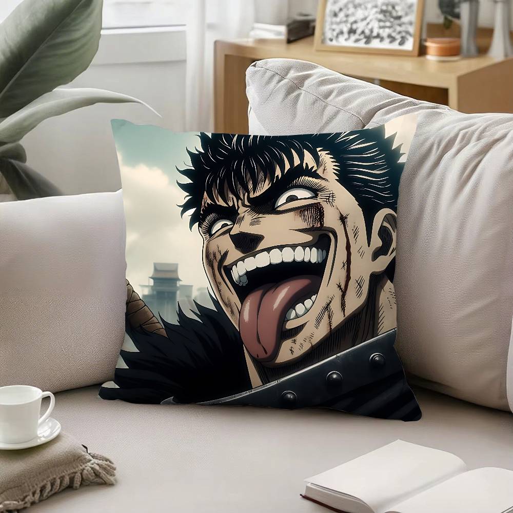 Anime BBerserkS Throw Pillow Covers Pattern Cushion Cover Suitable For Sofa Bedroom Car Pillow Cover