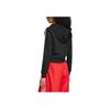 adidas Originals Sport Hooded Zip Striped Short Jacket Women Jackets Black JX9220