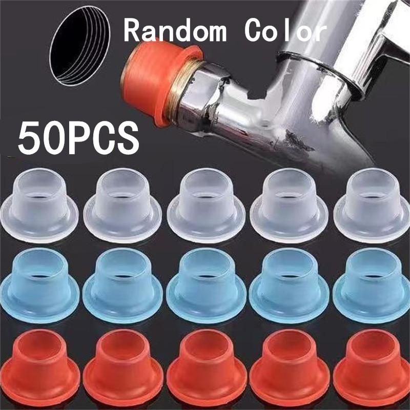 10-200PCS Random Color Faucet Leak-proof Sealing Gasket Washer Silicone Raw Belt Rubber Pipe Hose Prevent Dripping Leakage Plug
