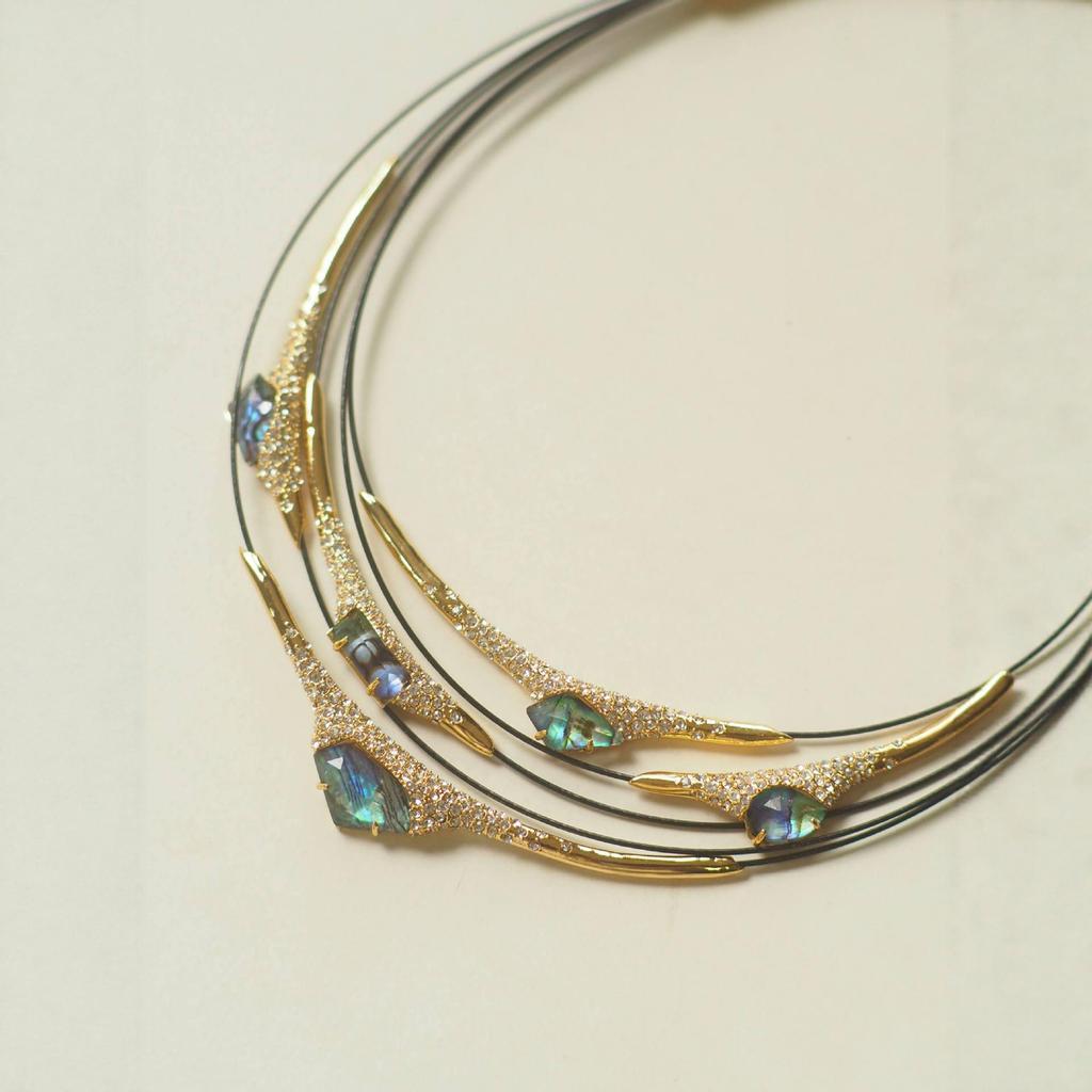 Alexis Bittar Retro Rhinestone & Mother-of-Pearl Niche Choker