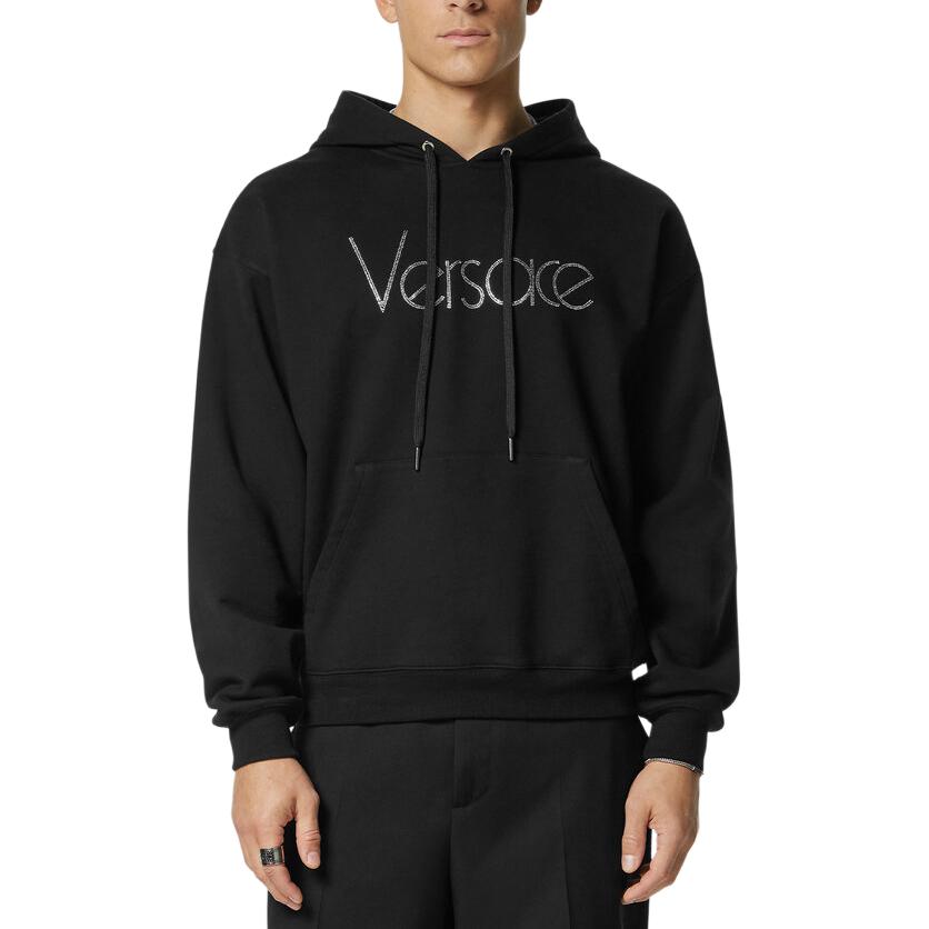 Versace 1978 Re Edition Embellished Logo Hoodie 1013979-1A10748-1B000