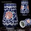 Antique Blue and White Chinese Porcelain Vase - European & American Handicraft for Flower Arrangements