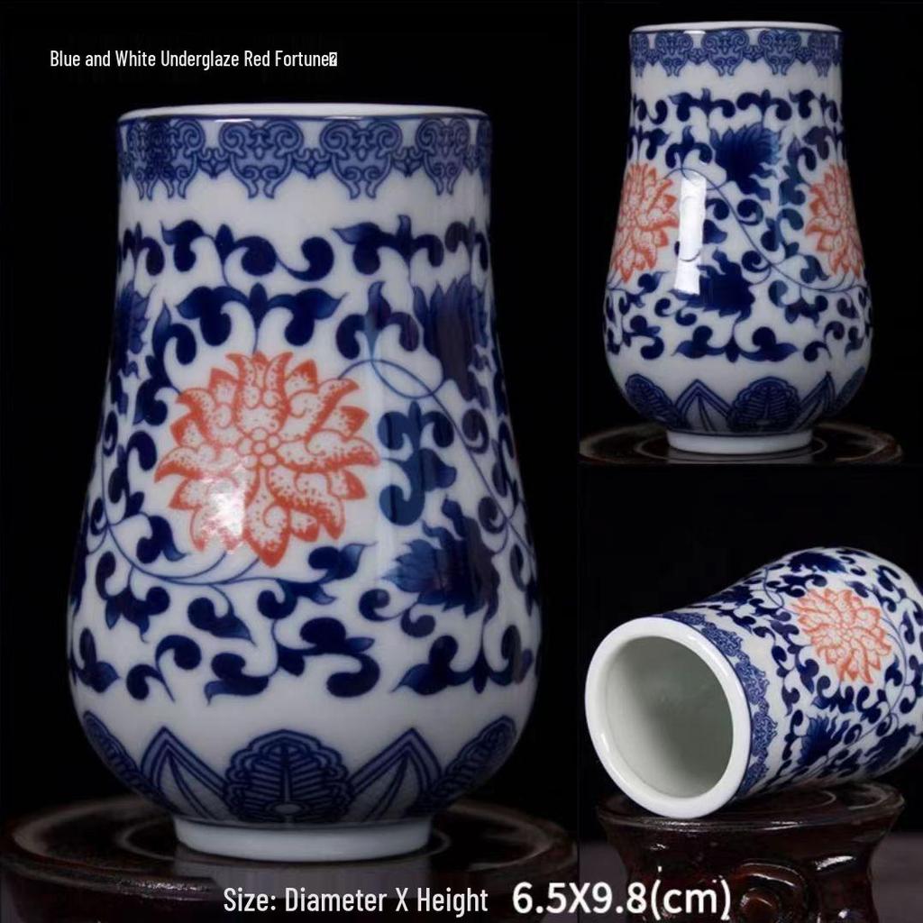 Antique Blue and White Chinese Porcelain Vase - European & American Handicraft for Flower Arrangements