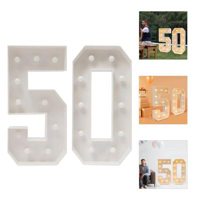 100cm LED-Zahlenlichter, 50er-Pack Dekorationslichter, Zeltlichter, LED-Dekorationen für Geburtstagsfeiern, Hochzeiten, Feiertage, Zuhause, Bar