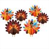 2pcs Thanksgiving Theme Thanksgiving Turkey Ornament Honeycomb Ball Party Hangings  Home Decoration