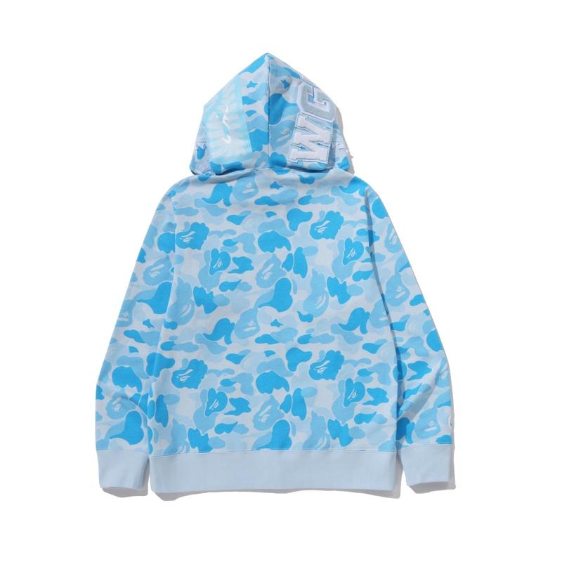 A Bathing Ape Icy Bape ABC Camo Shark Full Zip Hoodie 'Sax' Men's 0ZXSWM001151Q