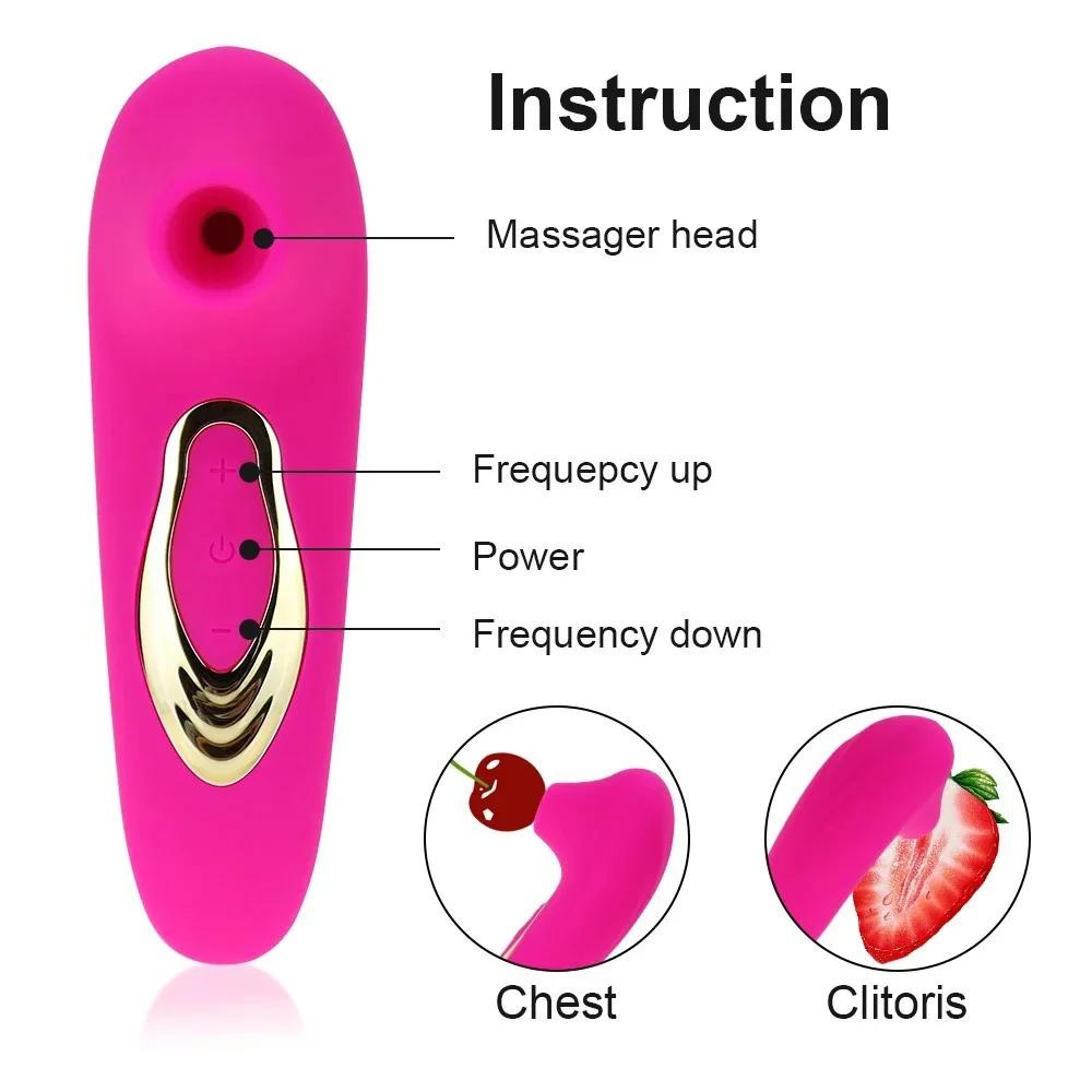 Powerful Automatic 3-in-1 Clit Sucking G Spot Vibrator & Nipple Massager for Women Adult Pleasure Toy