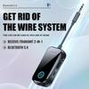 2 in 1 Bluetooth 5.4 Audio Transmitter Receiver 3.5mm AUX Jack Stereo Music Wireless Audio Adapter for TV Car Speaker PC Headphone