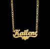 Atoztide Personalized Custom Name Necklace Stainless Steel Figaro Chain Thick Double Plated for Women Birthday Jewelry Gift
