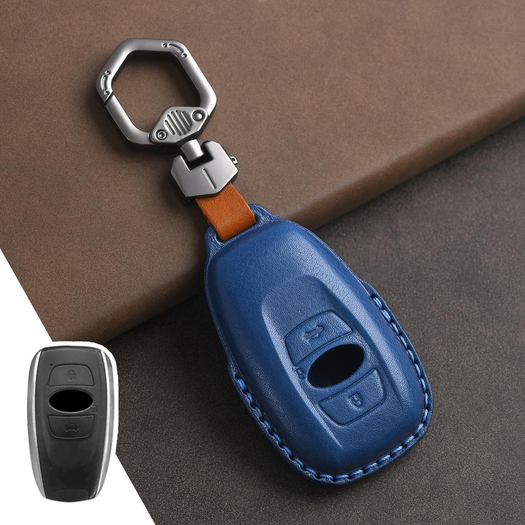 Genuine Leather Protector for Subaru Brz Xv Sv Forester Legacy Outback Crosstrek Impreza Wrx Key Case Cover Fob