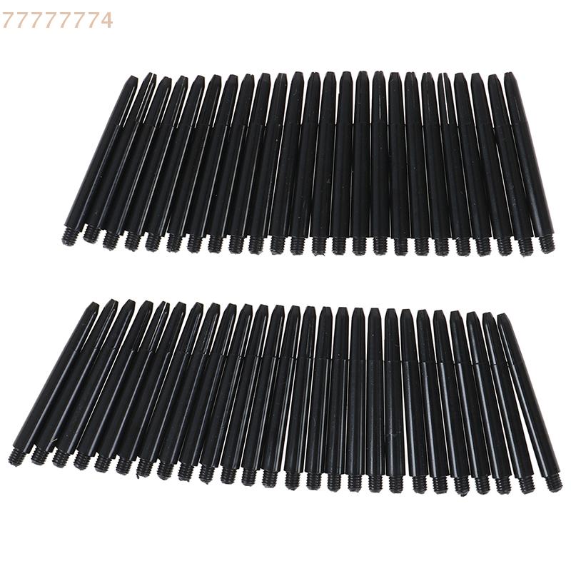50pcs 48mm Nylon Dart Shafts 2BA Screw Thread Darts Rod Stem+Protection Ring