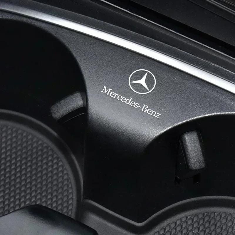 Car Steering Wheel Badge Stickers Car Door Handle Label Decal For Mercedes Benz A C E Class GLE GLB GLC W205 W212 W213 X253 21RFU