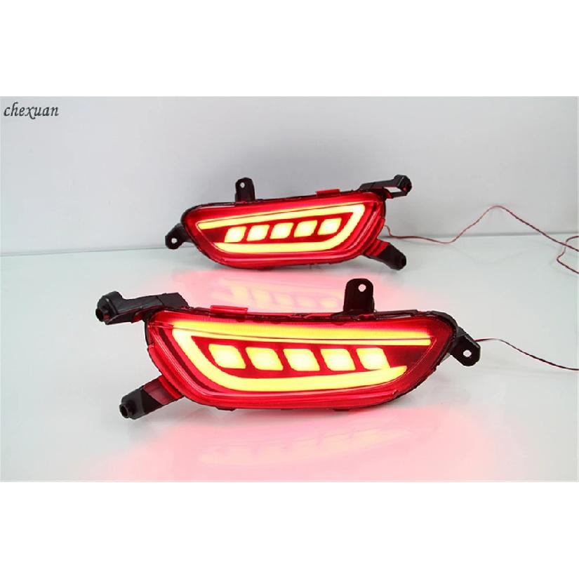 2PCS Reflector For Mazda CX-3 CX3 2015 2016 2017 2018 2019 2020 Car LED Rear Fog Lamp Brake Light Turn Signal Light