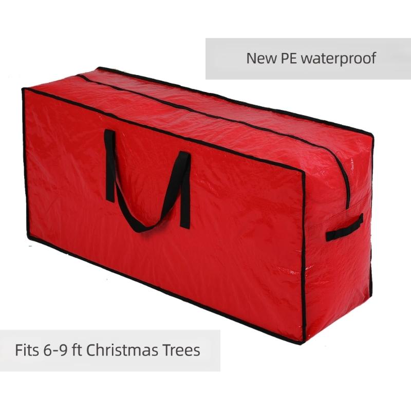 Flexible Christmas Tree Storage Bag with Zippered Opening and Wipe-Clean Exterior for Storage Room Organization