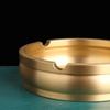 Brass Ashtray – 3.5in Durable Polished Gold Finish, Elegant Anti-Rust Design for Home, Office, or Gift
