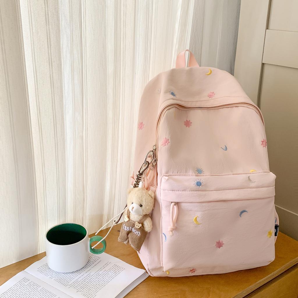 Schoolbag niche style high-value backpack junior high school girl class schoolbag girl high school student fashion campus backpack