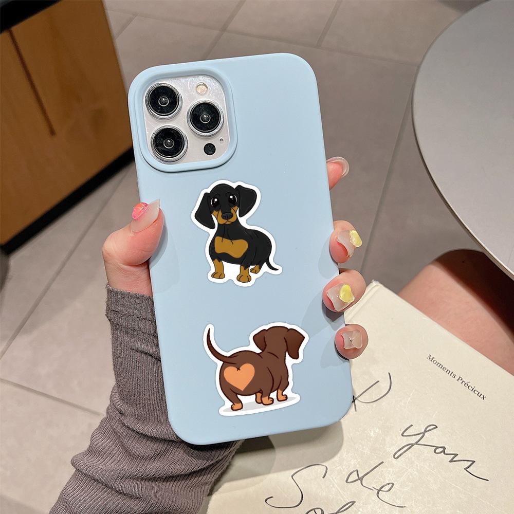 10/50pcs Cute Dachshund Stickers Animal Gaffiti Stickers for DIY Luggage Laptop Skateboard Bicycle Stickers