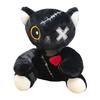 Gotischer Darkpunk Stil Dunkles Thema Stimmung Katze Plüschtier Weiches Kissen Cartoon Kätzchen Kuscheltier Halloween Geschenke