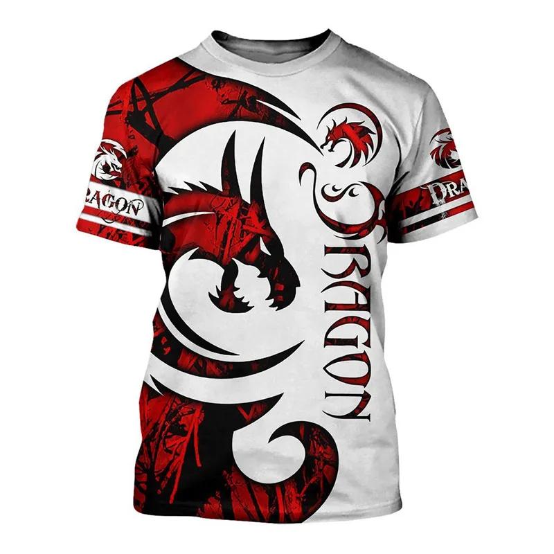 2026 T Shirts For Men New Fashion Oversized Tops Unisex Dragon Graphic 3D Print