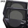 2pc Car Shade Curtain Door Window Mesh Curtain Double Shade Heat Insulation Zipper