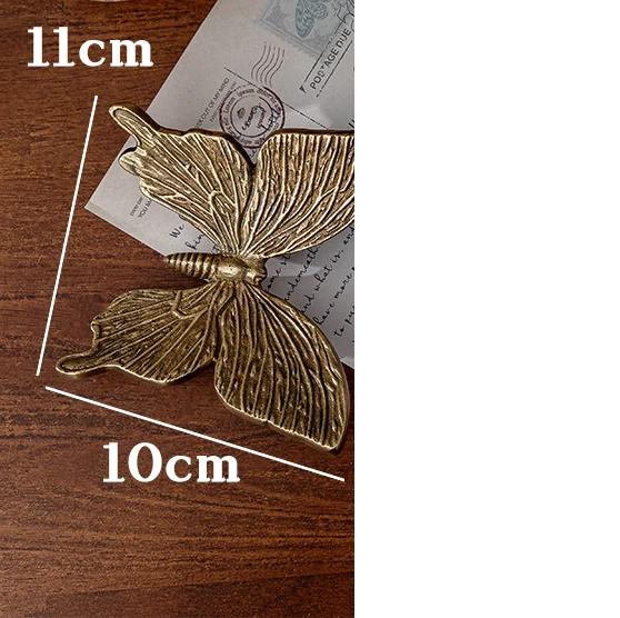 Nordic American Indian Brass Butterfly Dragonfly Retro Creative Desk Paper Town Study Decoration Crafts Ornament