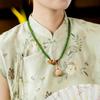 Retro Agate Bodhi Lotus Necklace Zen Ancient Style Literary Long Sweater Chain Accessories Women