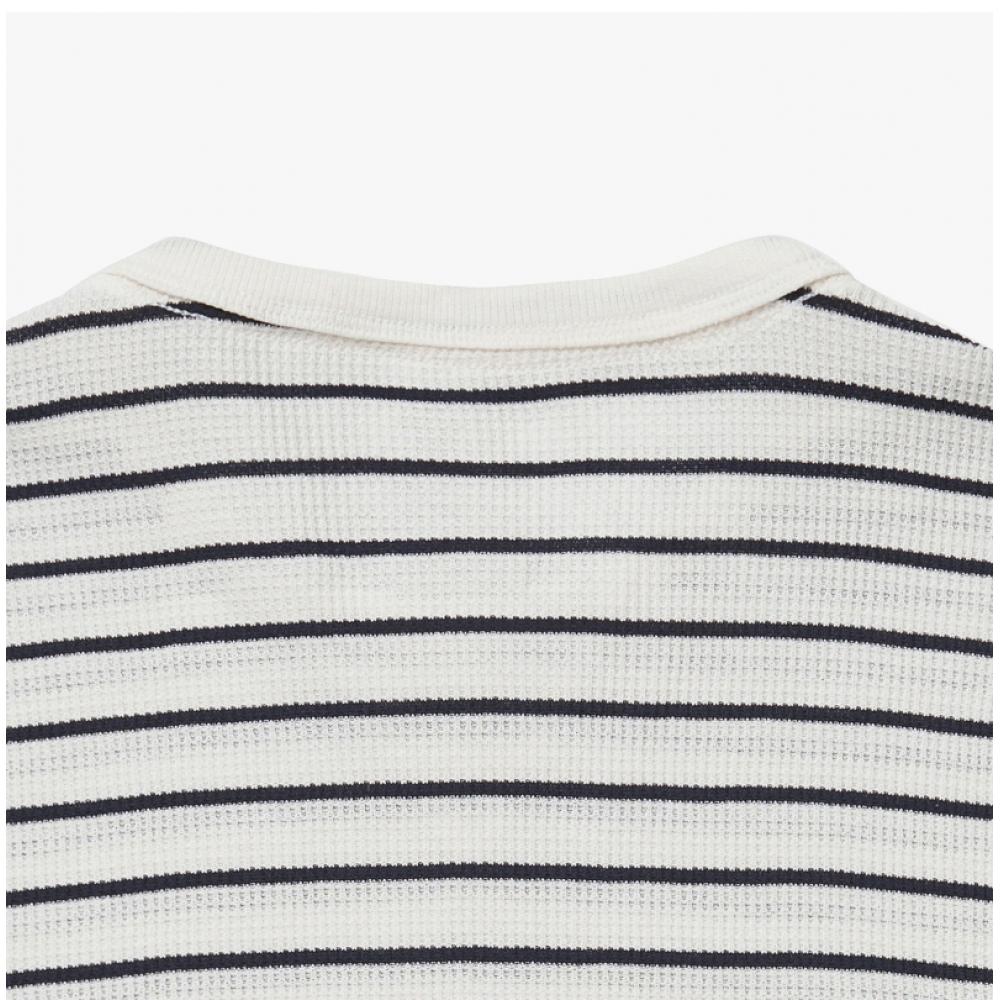 Tommy Hilfiger 09t4224 112 Termální vaflové pánské tričko s dlouhým rukávem s pruhy