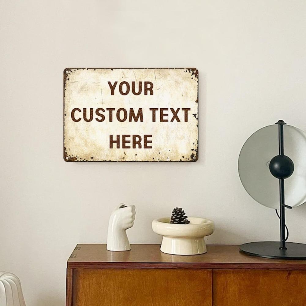 

Custom 12x16 inch Metal Street Sign Text Logo Man Cave Wall Art Gift for Men