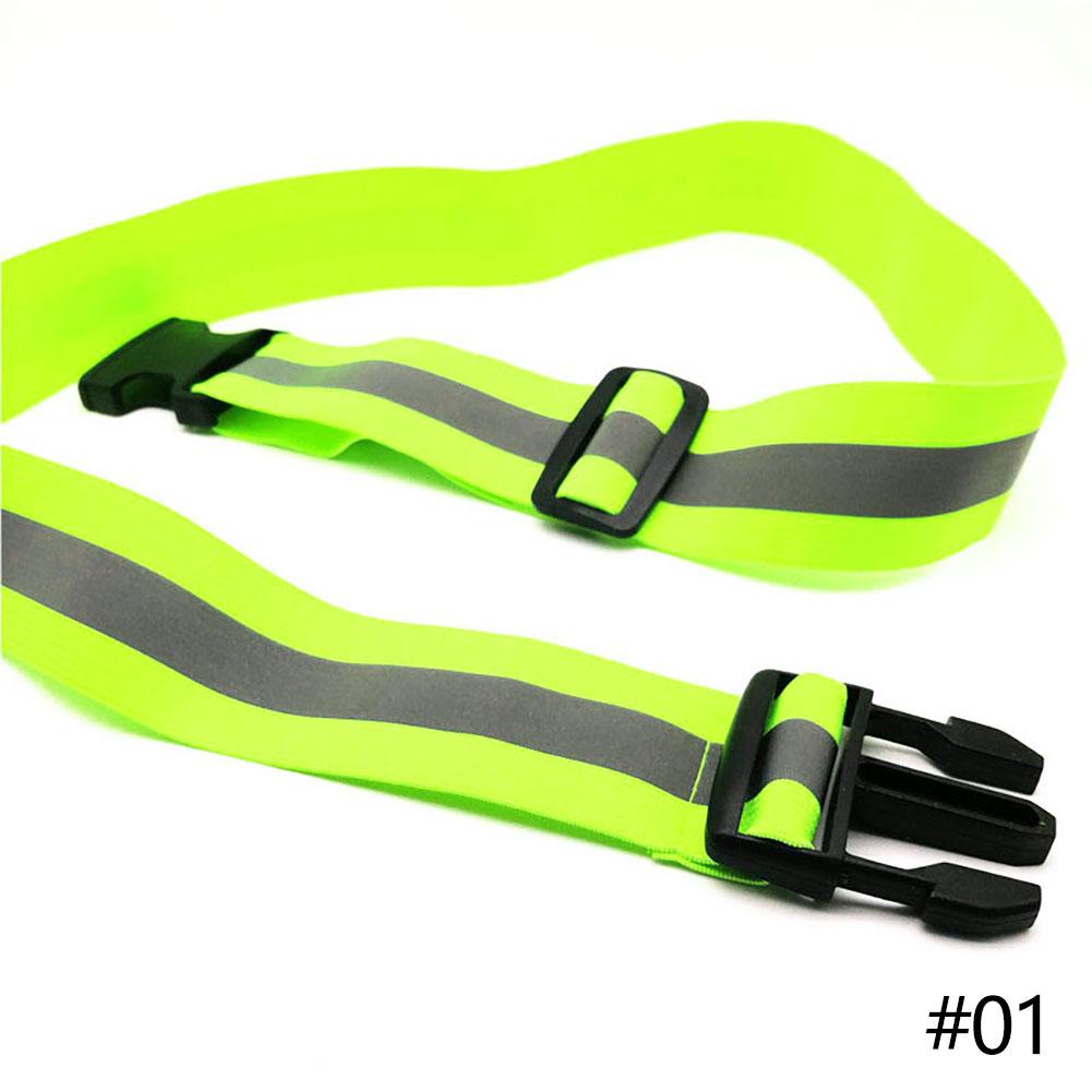 

Reflective Belts for Running High Visible Night Safety Gear for Kid Men Women Waist Adjustable Elastic Safety Reflective Belt зелений