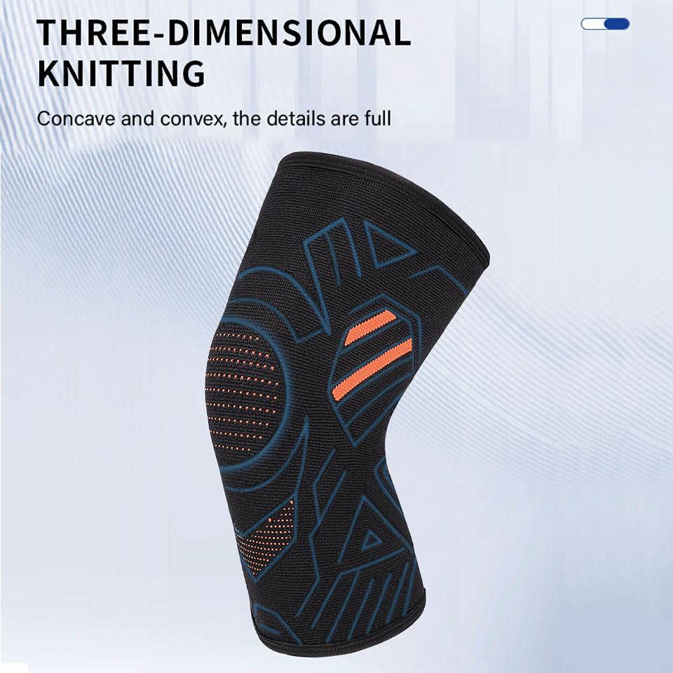1Pcs 3D Woven Knee Pads Breathable Elastic Anti-Slip for Hiking Cycling Running Basketball Sports