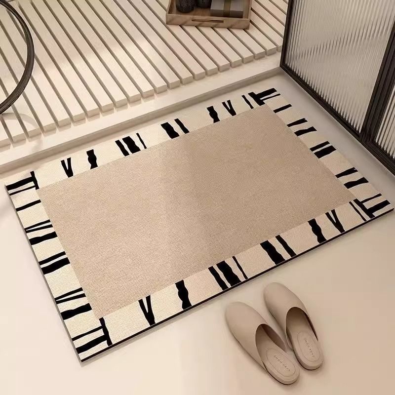 

VIKAMA Bathroom Floor Mats Kitchen Strong Absorbent Quick Dry Bathroom Toilet Door Anti-slip Mats Toilet Foot Mats 40X60CM(1.3X2FT