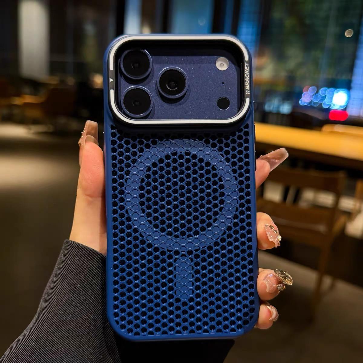 

**iPhone 17 Pro Max Honeycomb Magnetic Case with Lens Stand** iPhone 15 PLUS