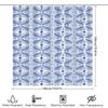 Vibrant Blue White Floral Shower Curtain Waterproof Fabric Decoration For Bathroom Decorations 72X84 Inch Size Available