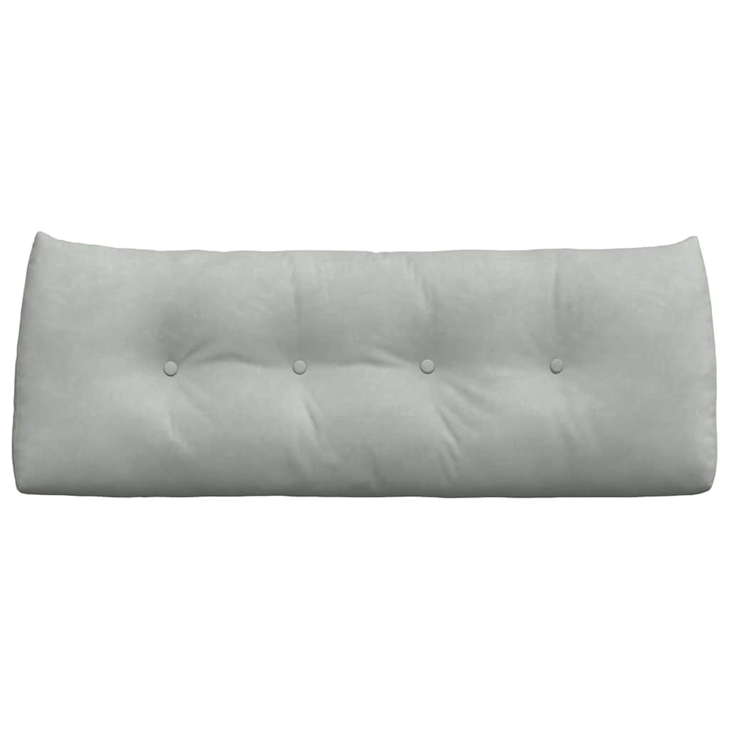 Back Pillow Light Gray 120 x 24 x 50 cm Velvet