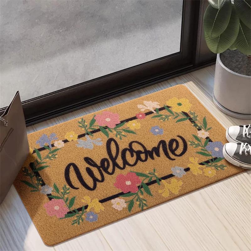 American Style Non-slip Entrance Mat: Cuttable, Dirt-Wiping, Stain-Resistant, Mud Scraper for Hallways. 40x60cm