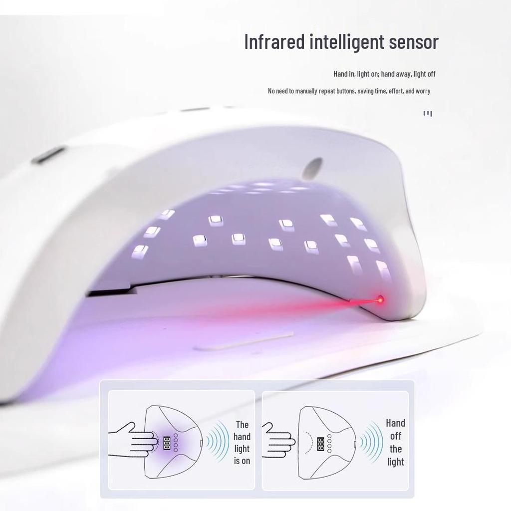 Quick-Dry Induction Nail Lamp: Salon-Grade Phototherapy Machine for Gel Polish—No Darkening of Hands