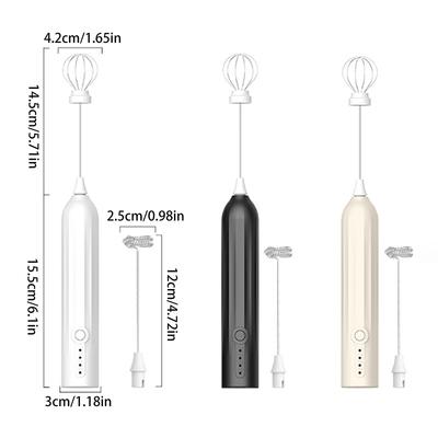 Electric Egg Beater Electric Milk Frother Portable Mini Handheld Fast Foamer Coffee Cappuccino Whisk Mixer Food Blender