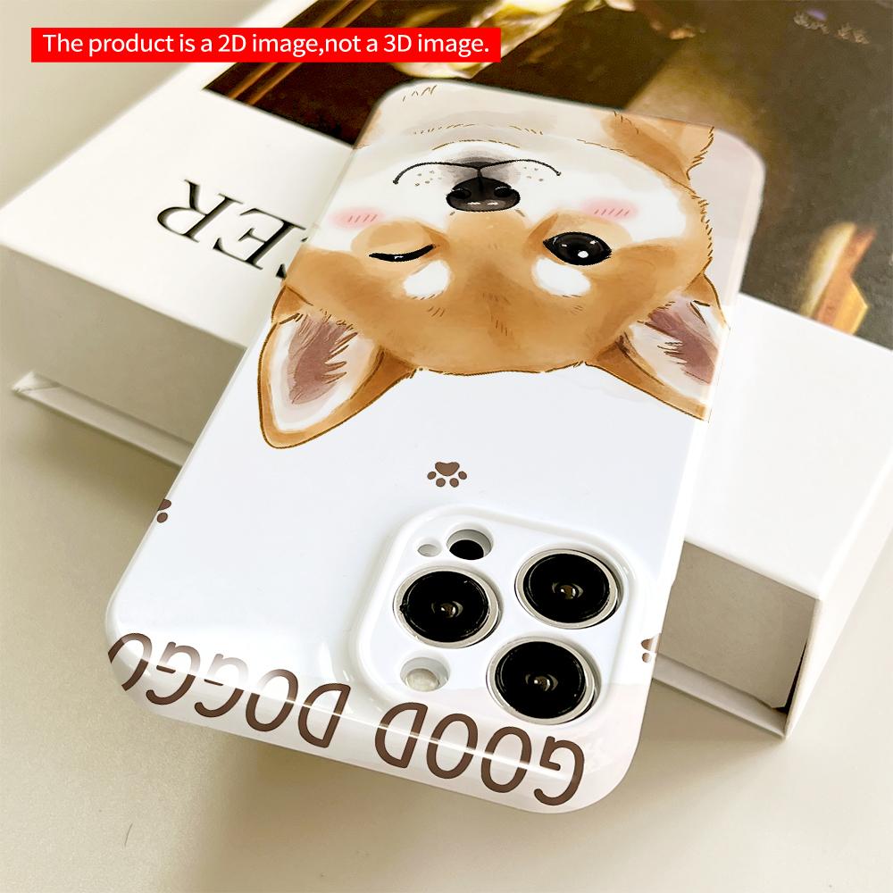 Cute Shiba Inu Winking Dog Phone Case All inclusive film hard phone case, compatible with iPhone 18 Pro Max 17 16 15 14 13 12 11